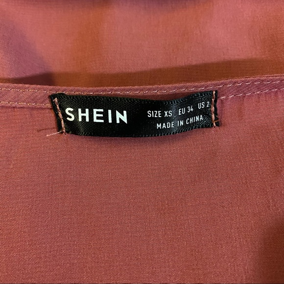 Shein Dress Ruffled Sleeve Elastic Waist Size XS Pink - Picture 4 of 5